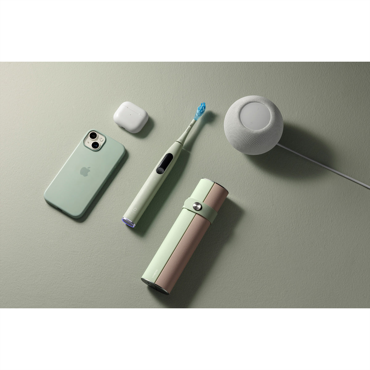 Oclean Elektrische Schallzahnbürste X Ultra 20 – 5 Betriebsstufen, Akkubetrieb – Grün
