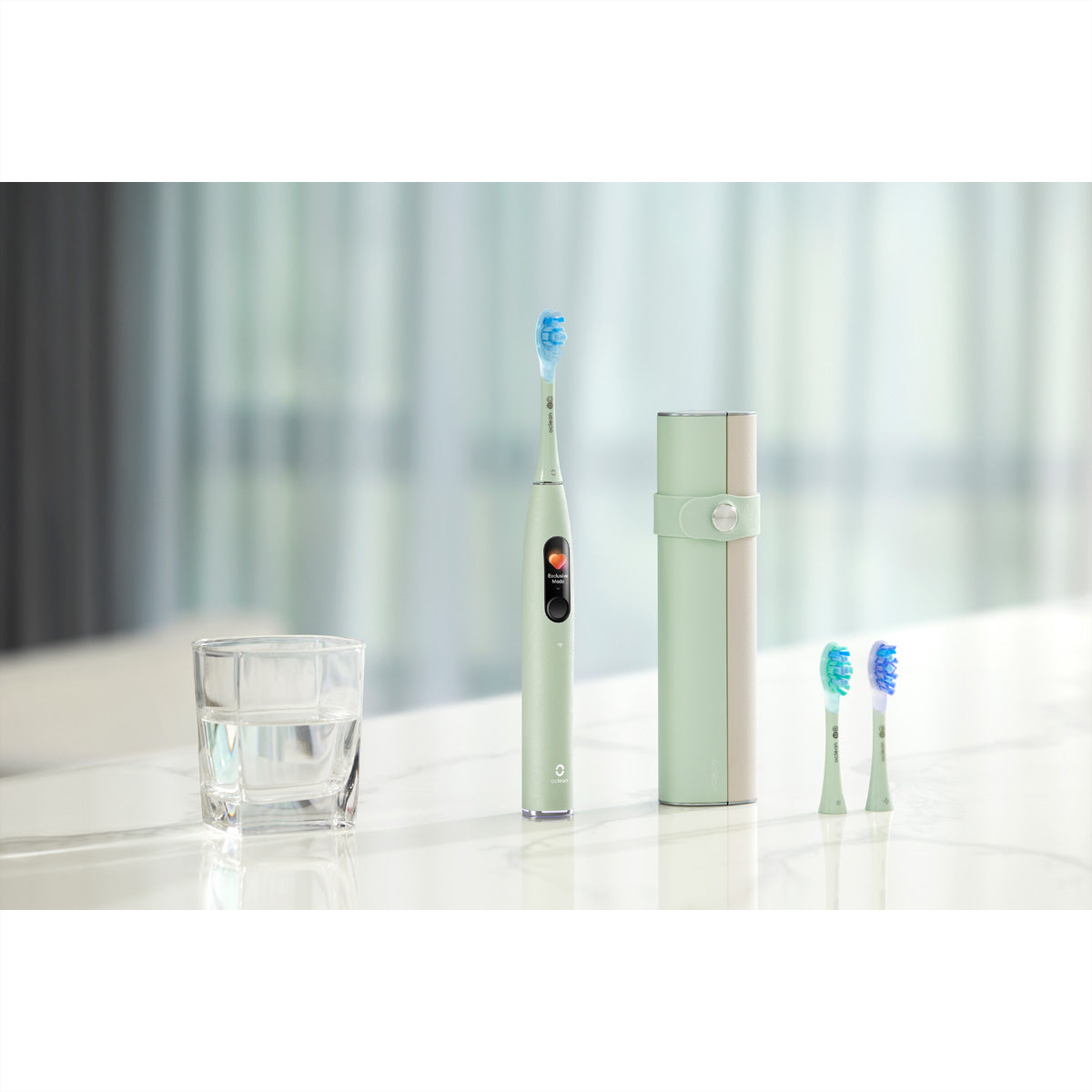 Oclean Elektrische Schallzahnbürste X Ultra 20 – 5 Betriebsstufen, Akkubetrieb – Grün