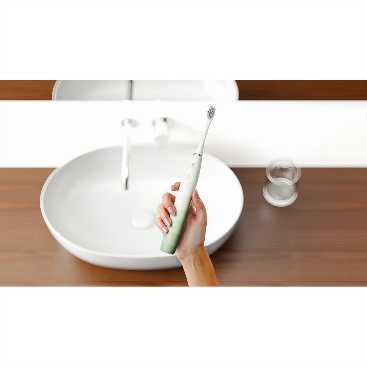 Oclean Schallzahnbürste Flow S – 5 Modi, IPX7, Akku – Grün