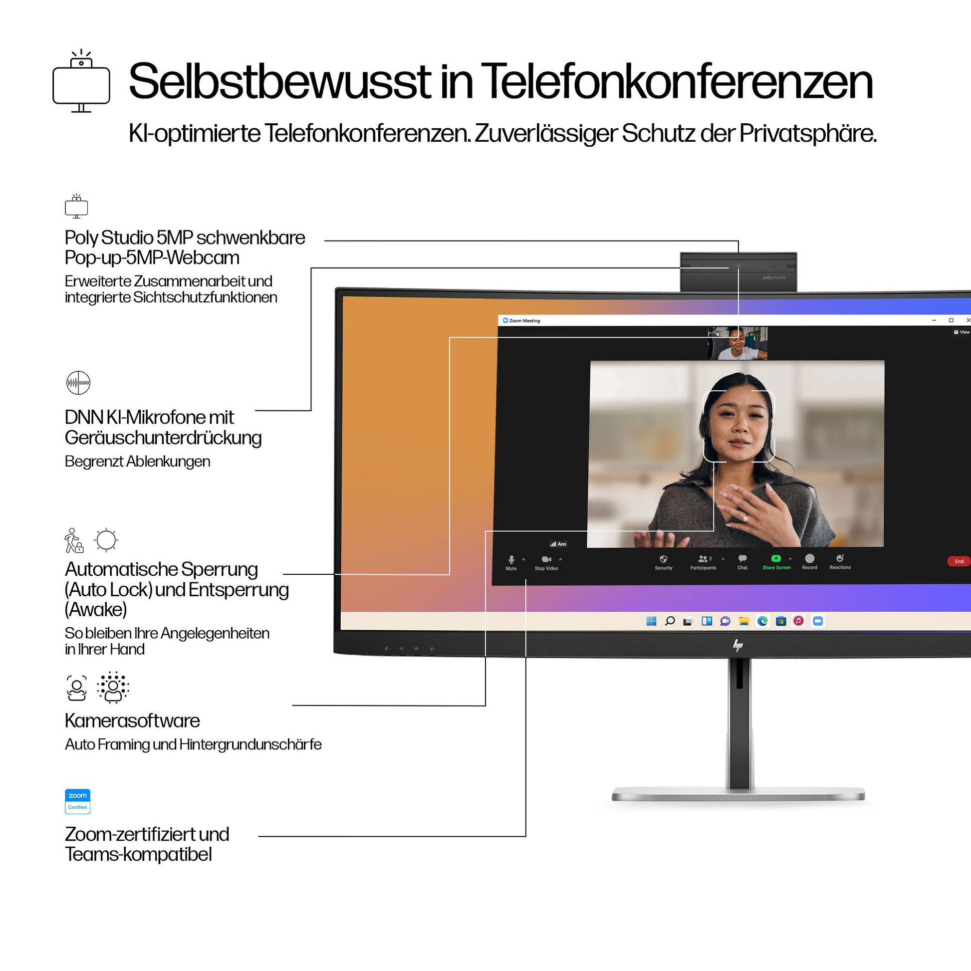 HP Series 5 Pro 534pm – Monitor, 34" WQHD, USB-C