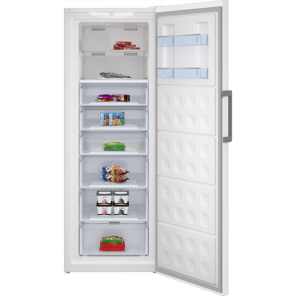 Beko Gefrierschrank RFNE448E45WCH – 404 l, 230 V, No-Frost, Energieeffizienzklasse D