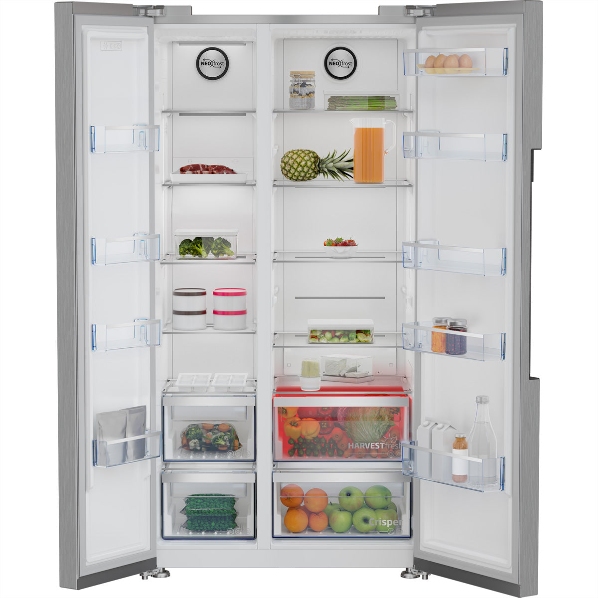 Beko Side-by-Side GN163140PTCHN – 558 l, 230 V, NoFrost, Energieeffizienzklasse E