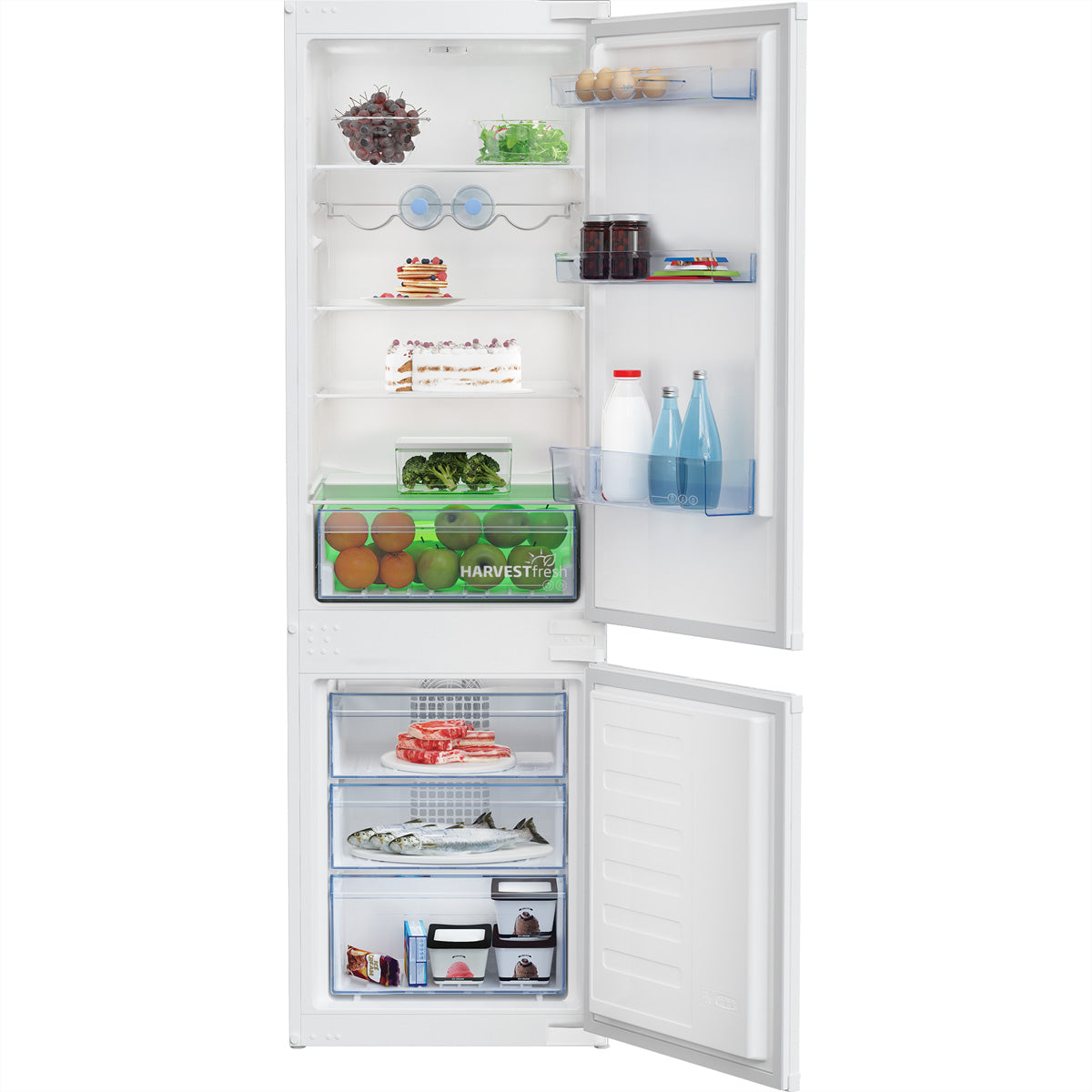 Beko Kühl-Gefrier-Kombination BCHA275K4SCHN – 262 l, 230 V, Kompressor, Energieeffizienzklasse E