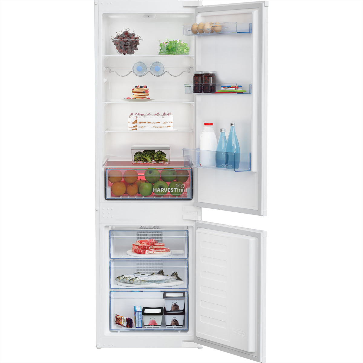 Beko Kühl-Gefrier-Kombination BCHA275K4SCHN – 262 l, 230 V, Kompressor, Energieeffizienzklasse E
