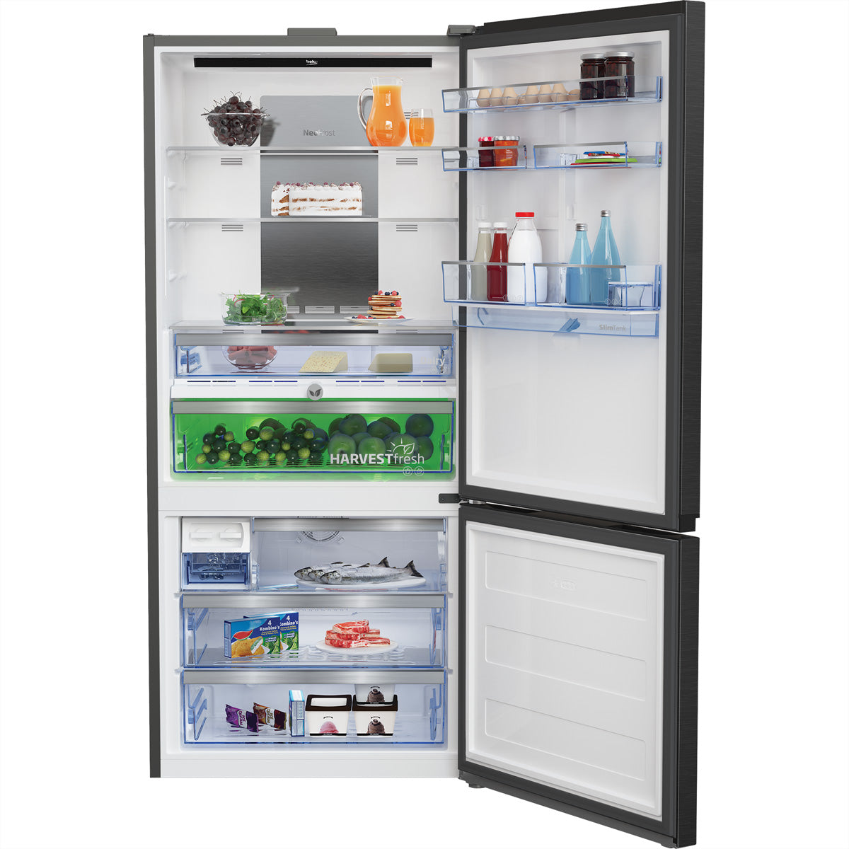 Beko Kühl-Gefrierkombination KG730 – 615 l, 230 V, Energieeffizienzklasse E, 39 dB