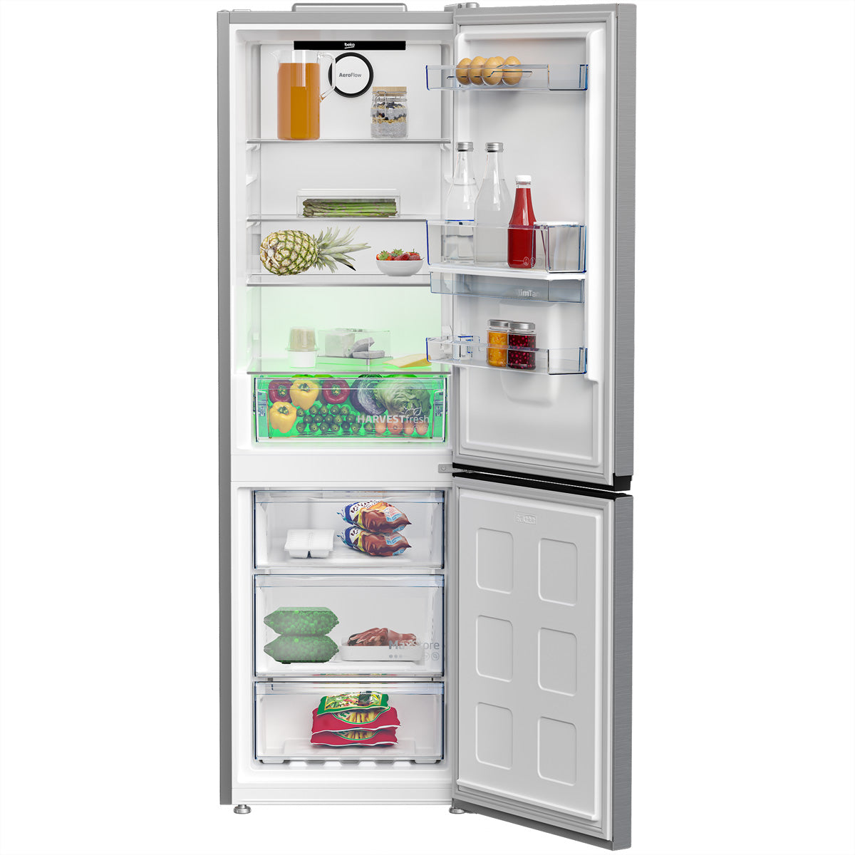 Beko Kühl-Gefrierkombination KG510 – 316 l, 230 V, Energieeffizienzklasse E, 38 dB