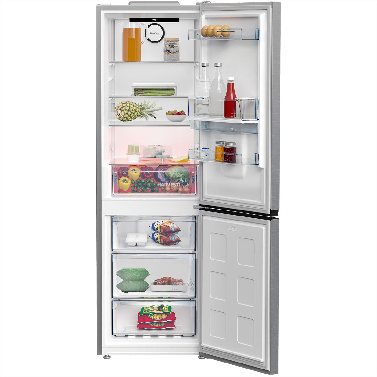 Beko Kühl-Gefrierkombination KG510 – 316 l, 230 V, Energieeffizienzklasse E, 38 dB