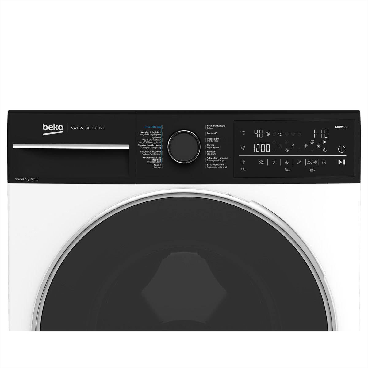 Beko Waschtrockner WT510 – 10 kg Waschen/7 kg Trocknen, 1'400 U/min, SteamCure & Inverter – weiss