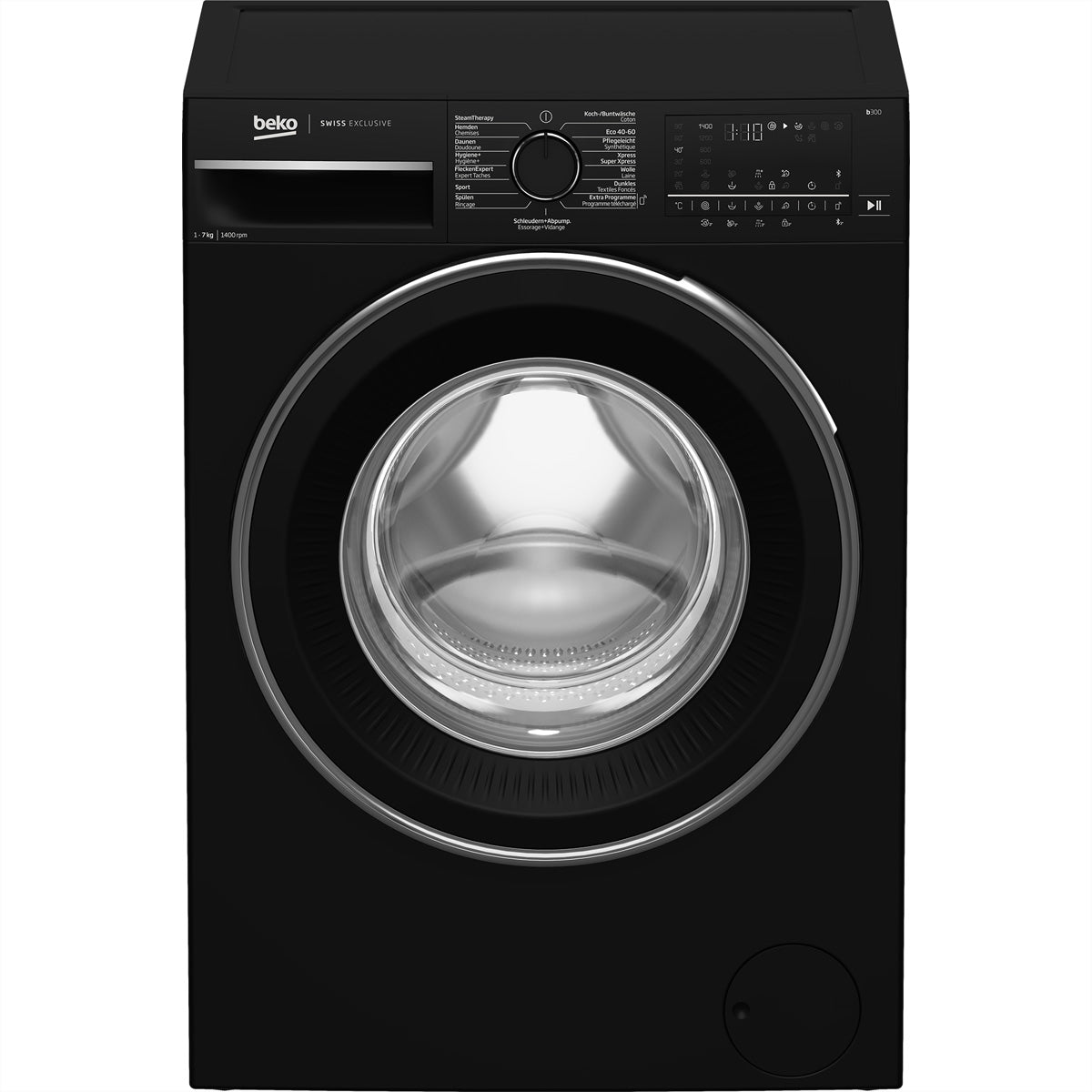 Beko Waschmaschine WM310 – 7 kg, 1400 U/min, Energieeffizienzklasse A – schwarz