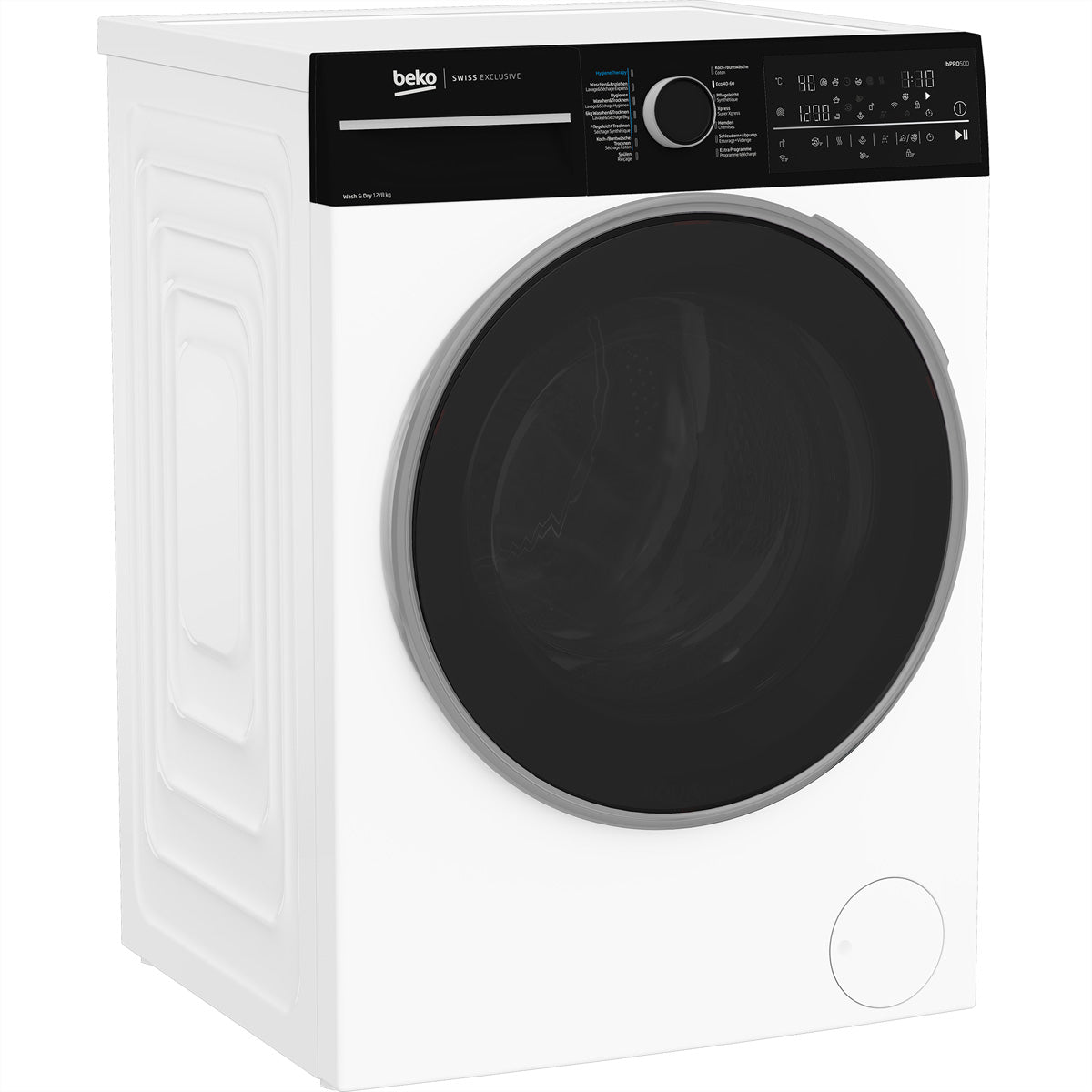 Beko Waschtrockner WT710 – 12 kg Waschen, 8 kg Trocknen, 1'400 U/min, Inverter & SteamCure – weiss/schwarz