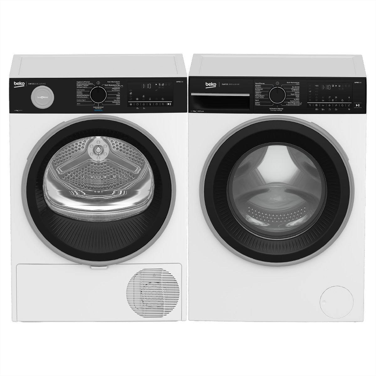 Beko Waschturm WM550_TR550 – 9 kg/8 kg, 1400 U/min – weiss/schwarz