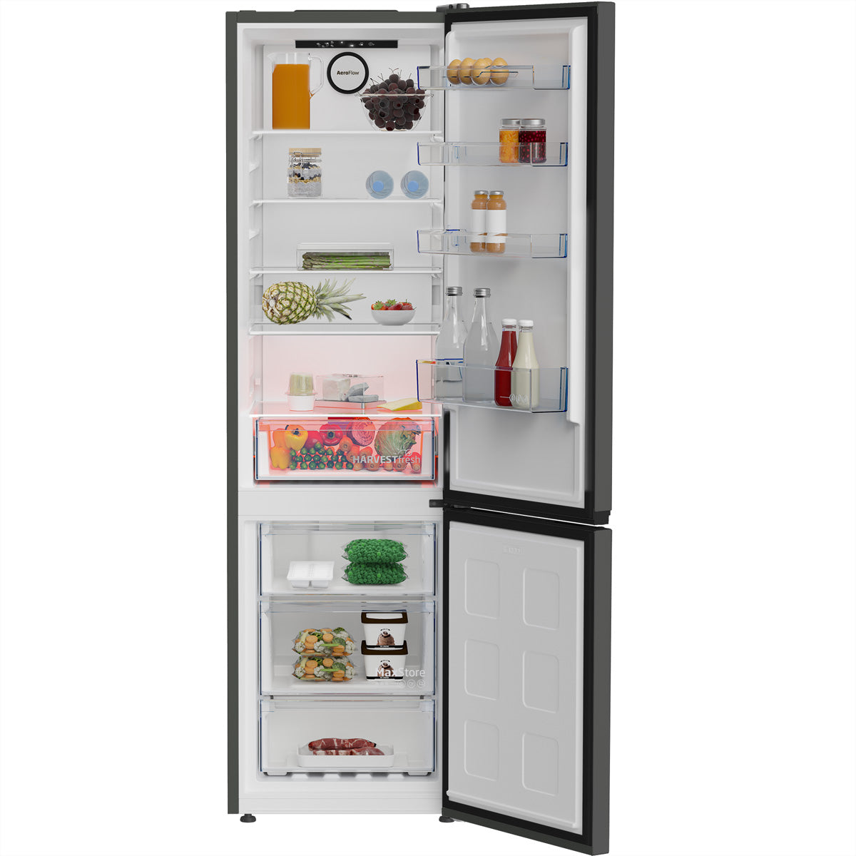 Beko Kühl-Gefrierkombination KG535 – 355 l, 230 V, Energieeffizienzklasse D, 35 dB