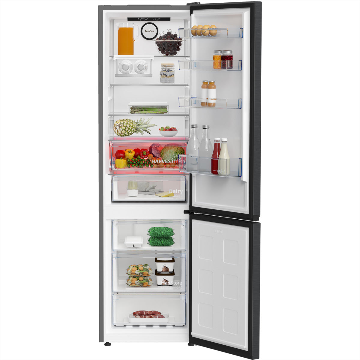 Beko Kühl-Gefrier-Kombination KG740 – 355 l, 230 V, Energieeffizienzklasse A, 32 dB
