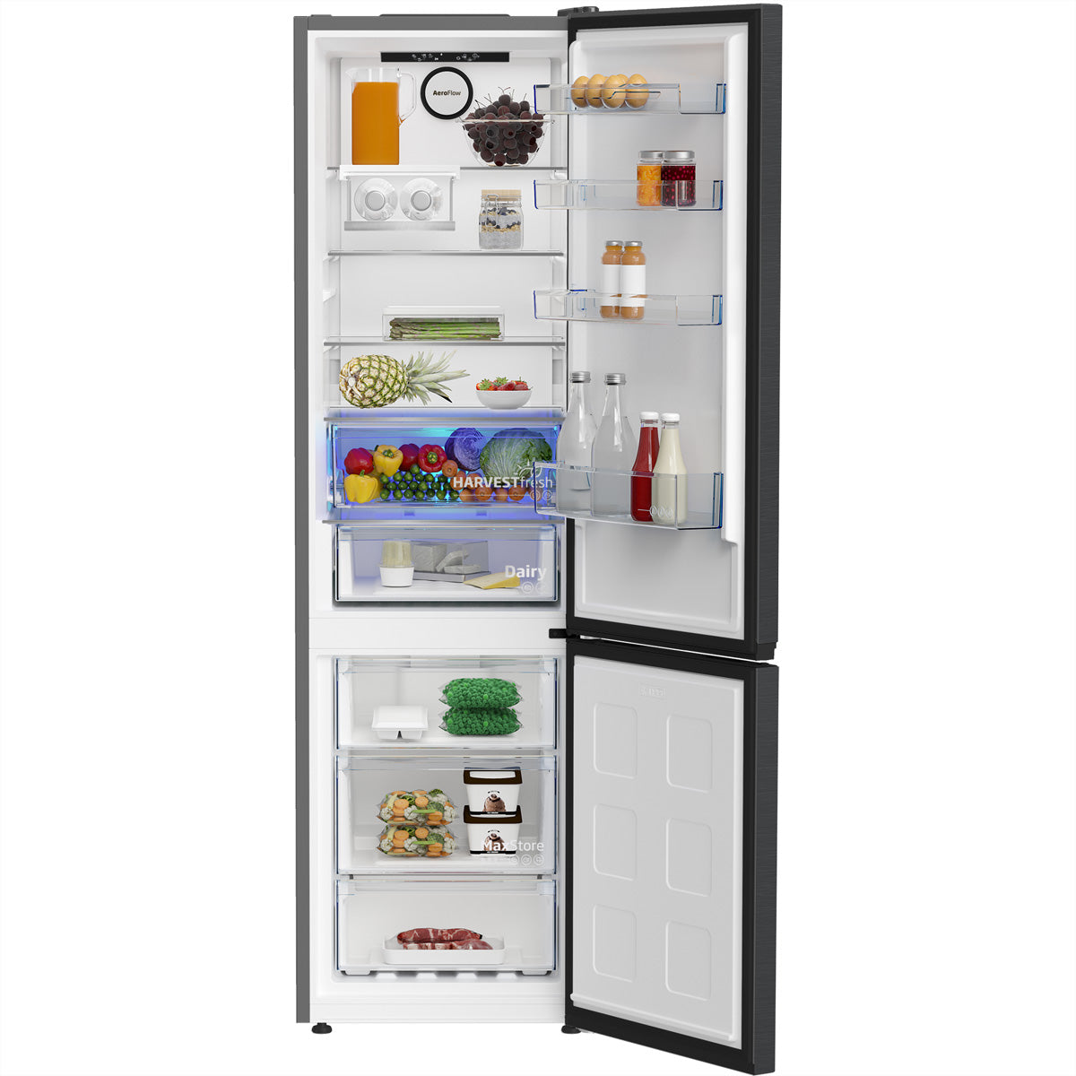 Beko Kühl-Gefrier-Kombination KG740 – 355 l, 230 V, Energieeffizienzklasse A, 32 dB