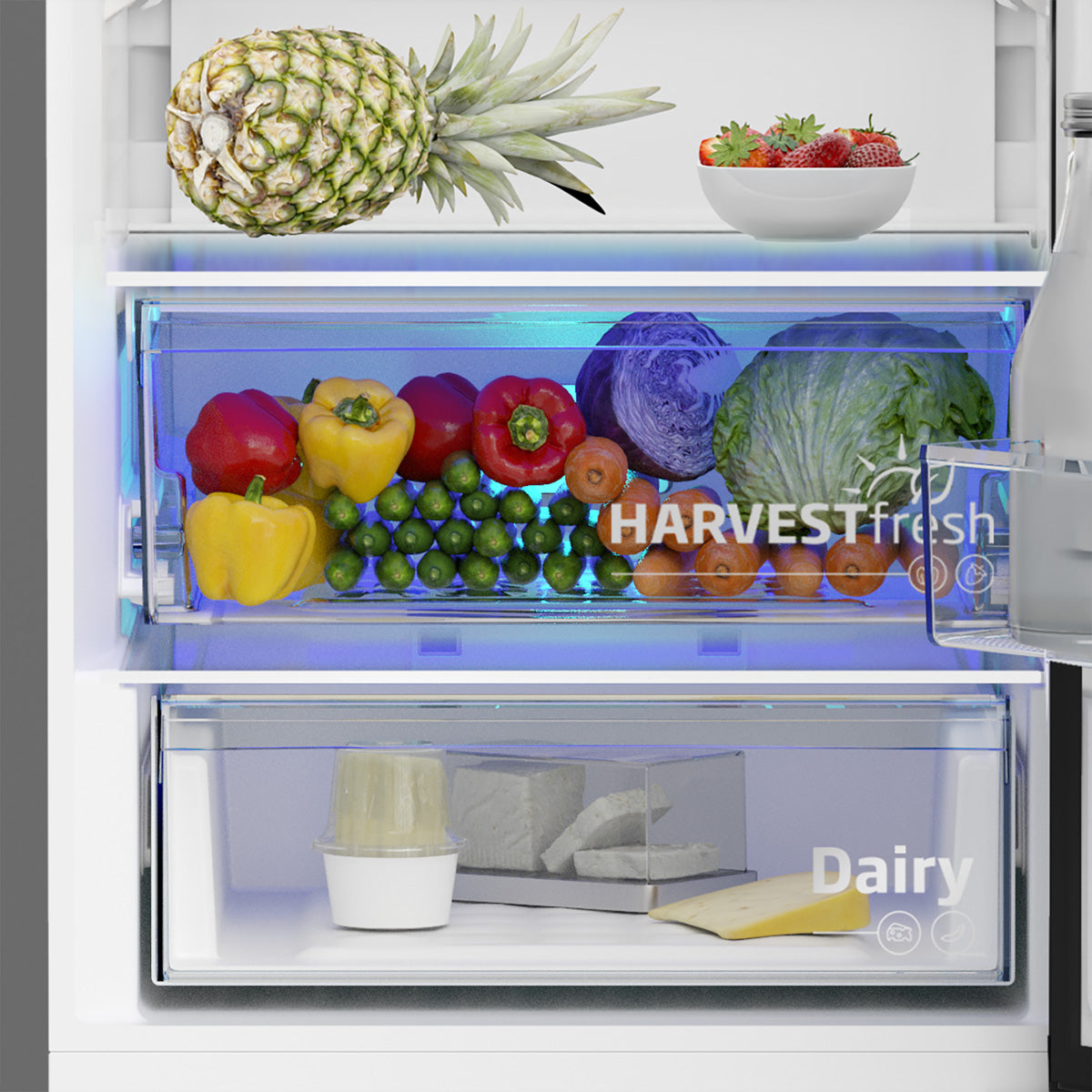 Beko Kühl-Gefrier-Kombination KG740 – 355 l, 230 V, Energieeffizienzklasse A, 32 dB