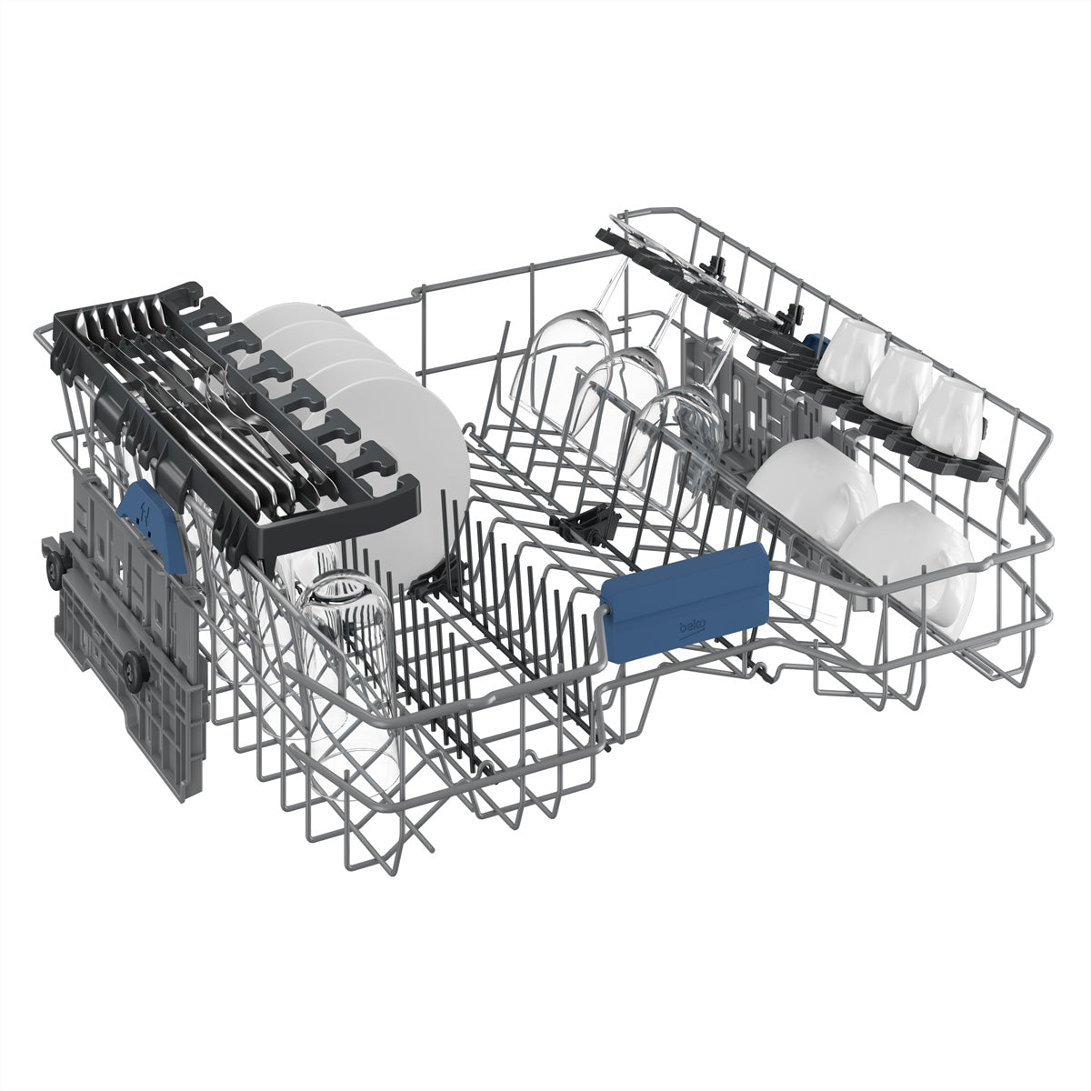 Beko Geschirrspüler EGT300 – teilintegriert, 59,8 cm, 14 Massgedecke, Energieklasse C, 9,5 l, 42 dB – weiss