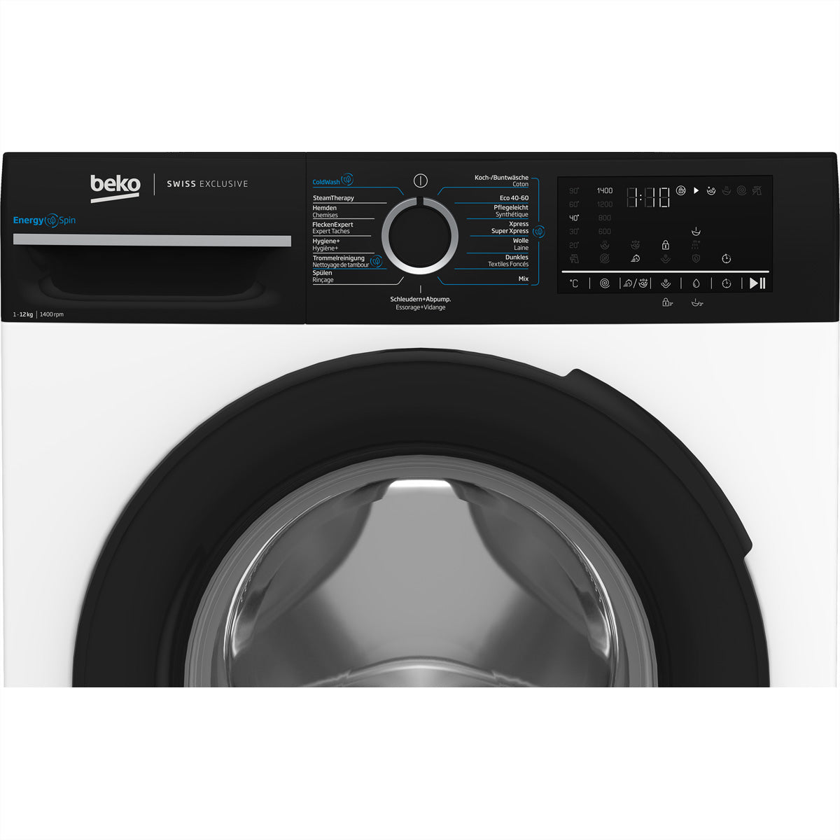 Beko Waschmaschine WM232 – 12 kg, 1'400 U/min, Energieklasse A – weiss