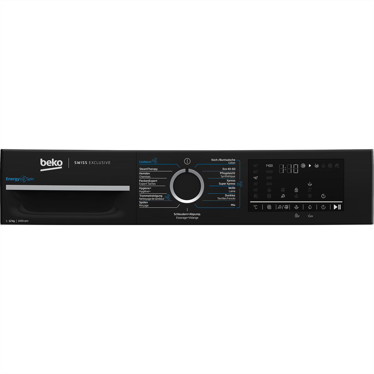 Beko Waschmaschine WM232 – 12 kg, 1'400 U/min, Energieklasse A – weiss