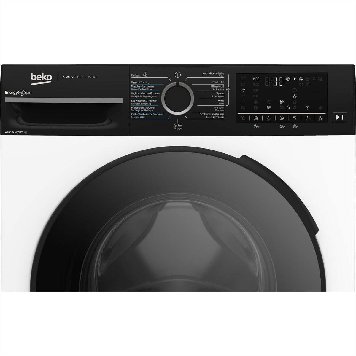 Beko Waschtrockner WT310 – 8 kg Waschen, 5 kg Trocknen, 1400 U/min – weiss