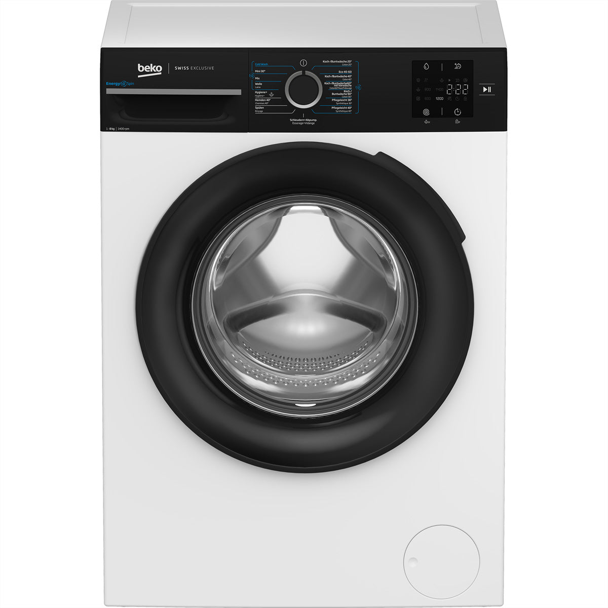 Beko Waschmaschine WM218 – 8 kg, 1400 U/min, Invertermotor, Energieklasse A – weiss