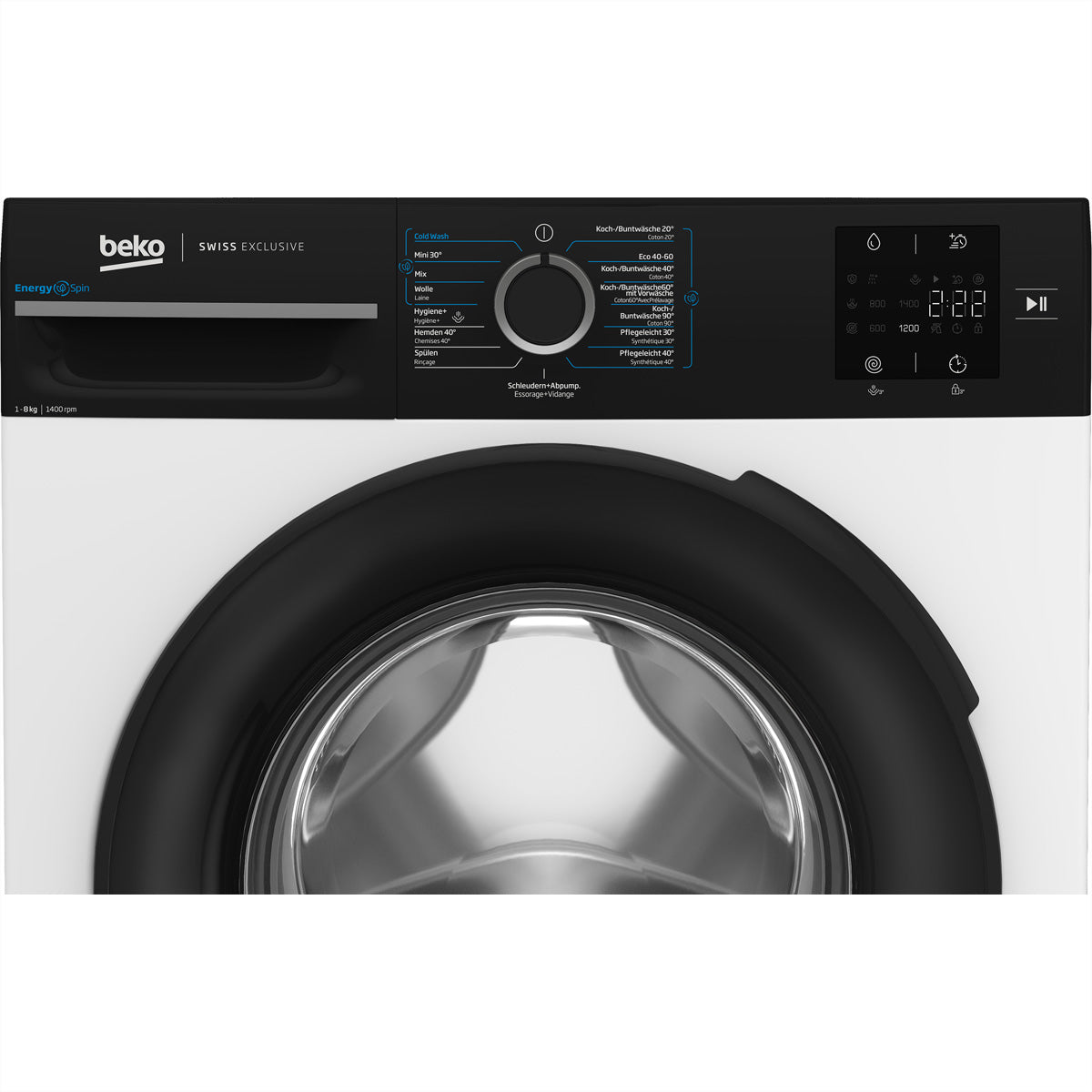 Beko Waschmaschine WM218 – 8 kg, 1400 U/min, Invertermotor, Energieklasse A – weiss