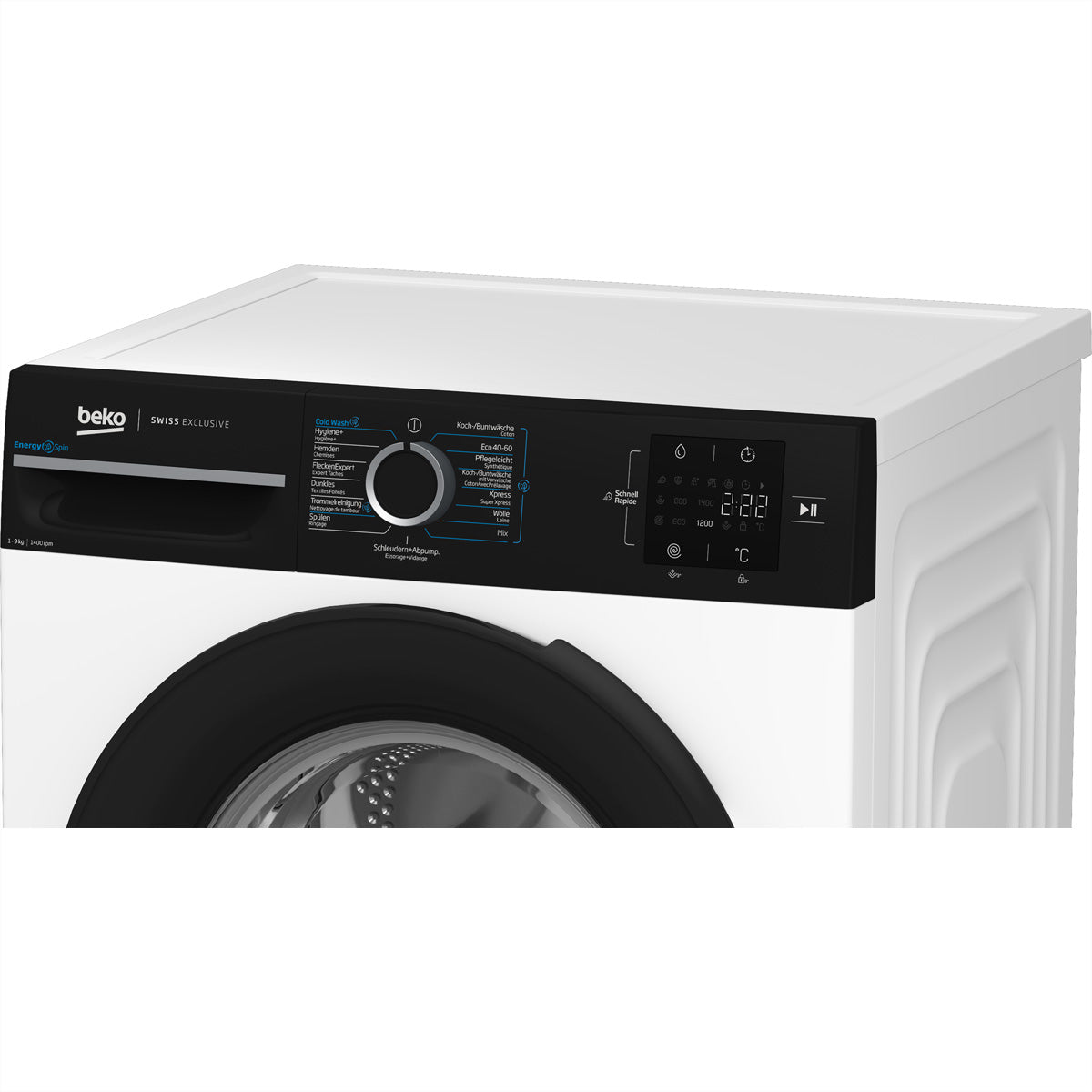 Beko Waschmaschine WM229 – 9 kg, Energieeffizienz A, 1400 U/min – weiss