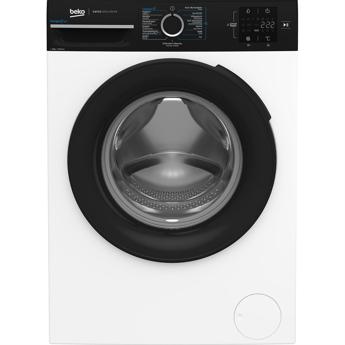 Beko Waschmaschine WM229 – 9 kg, Energieeffizienz A, 1400 U/min – weiss