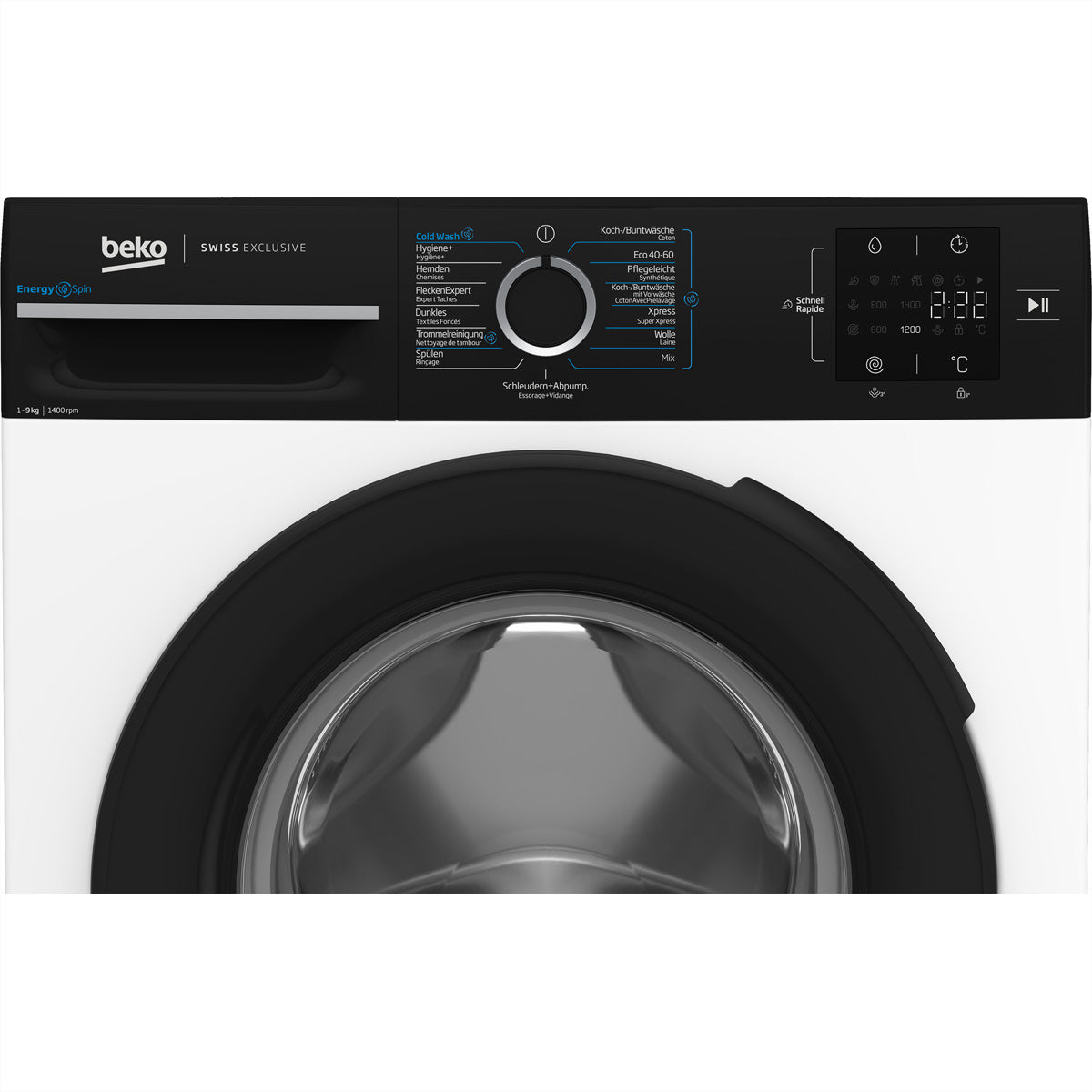 Beko Waschmaschine WM229 – 9 kg, Energieeffizienz A, 1400 U/min – weiss