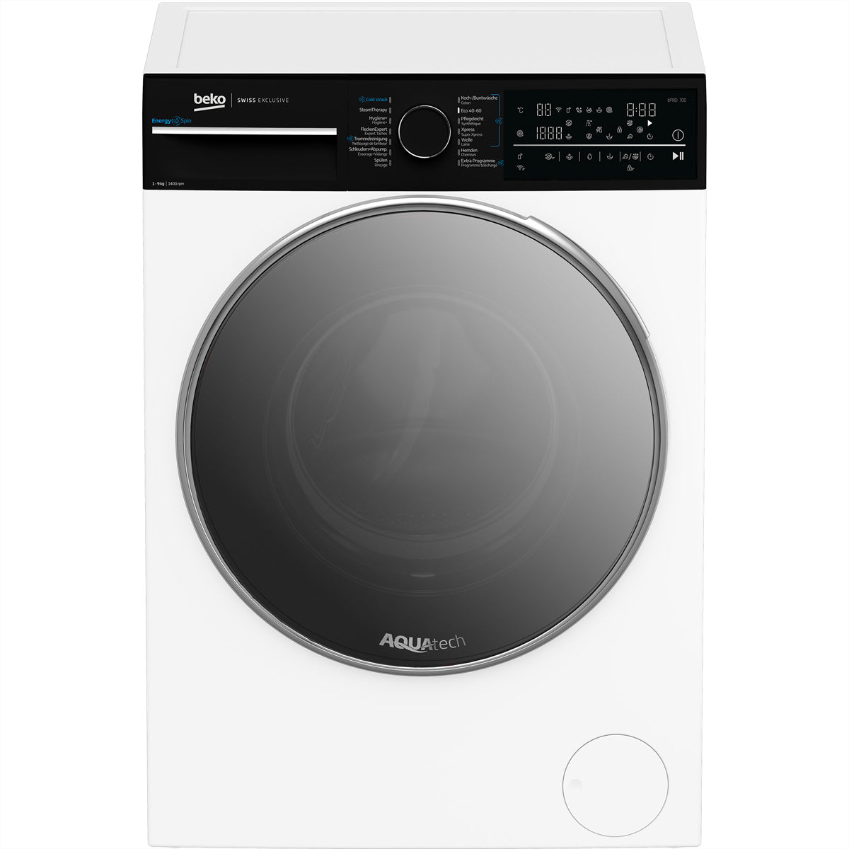 Beko Waschmaschine WM720 – 9 kg, 1400 U/min, Invertermotor, Energieklasse A – weiss