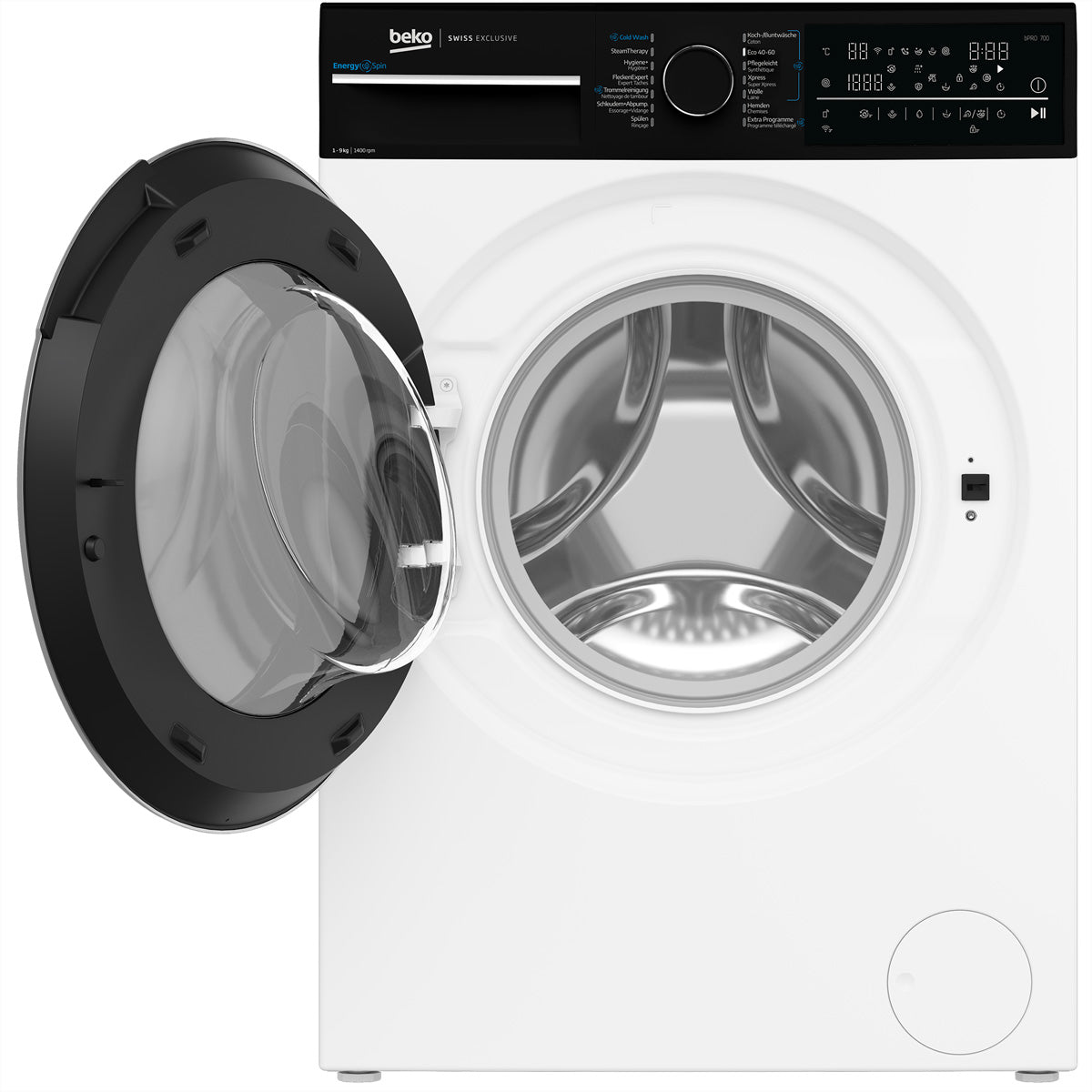 Beko Waschmaschine WM720 – 9 kg, 1400 U/min, Invertermotor, Energieklasse A – weiss