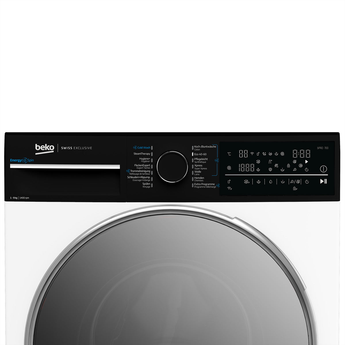 Beko Waschmaschine WM720 – 9 kg, 1400 U/min, Invertermotor, Energieklasse A – weiss