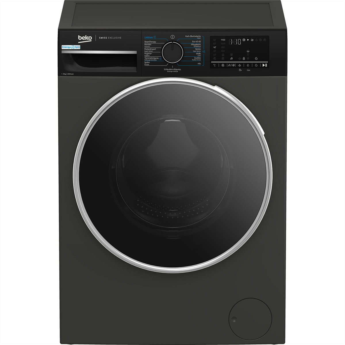 Beko Waschmaschine WM529 – 9 kg, Energieeffizienzklasse A, 1400 U/min, Invertermotor – Grau