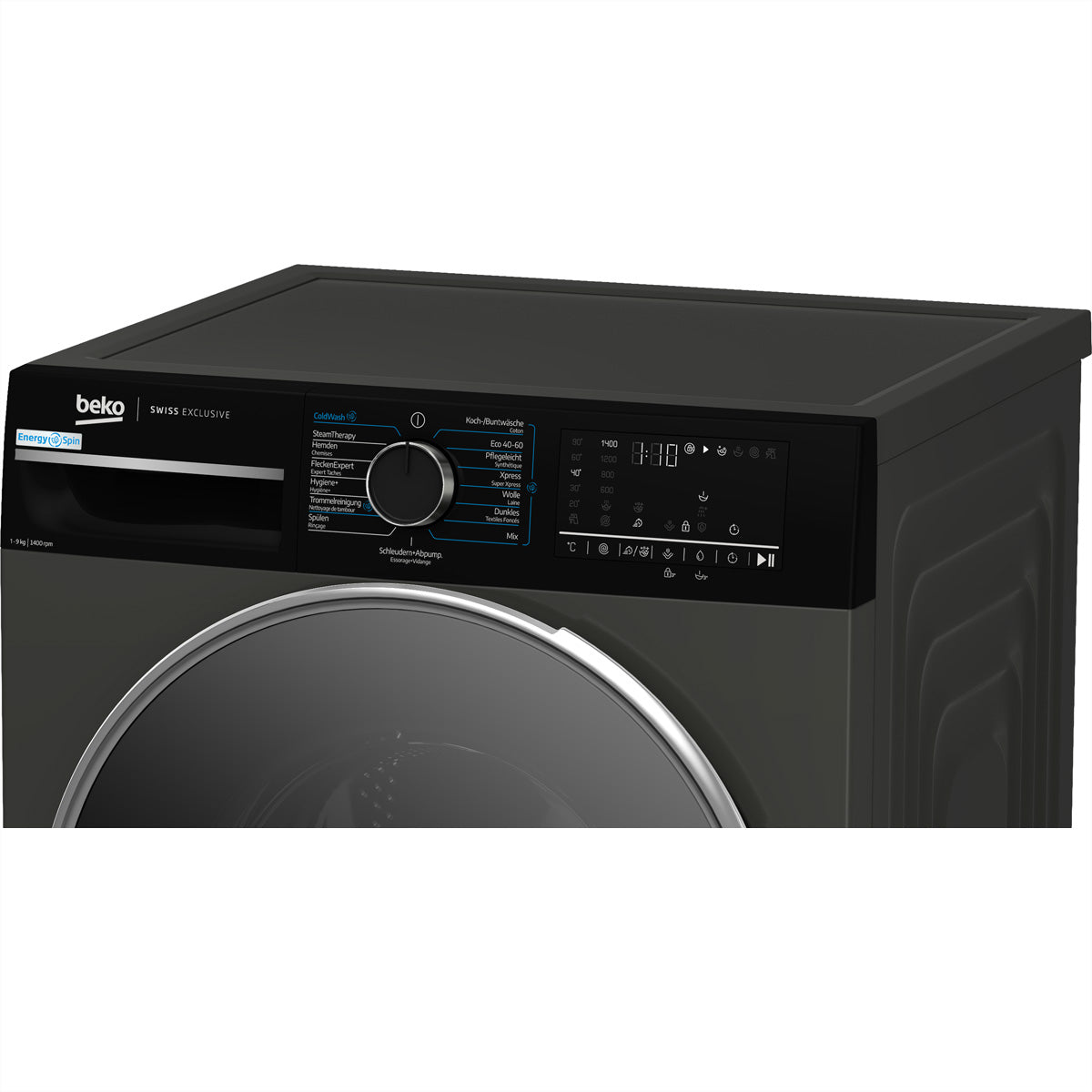 Beko Waschmaschine WM529 – 9 kg, Energieeffizienzklasse A, 1400 U/min, Invertermotor – Grau