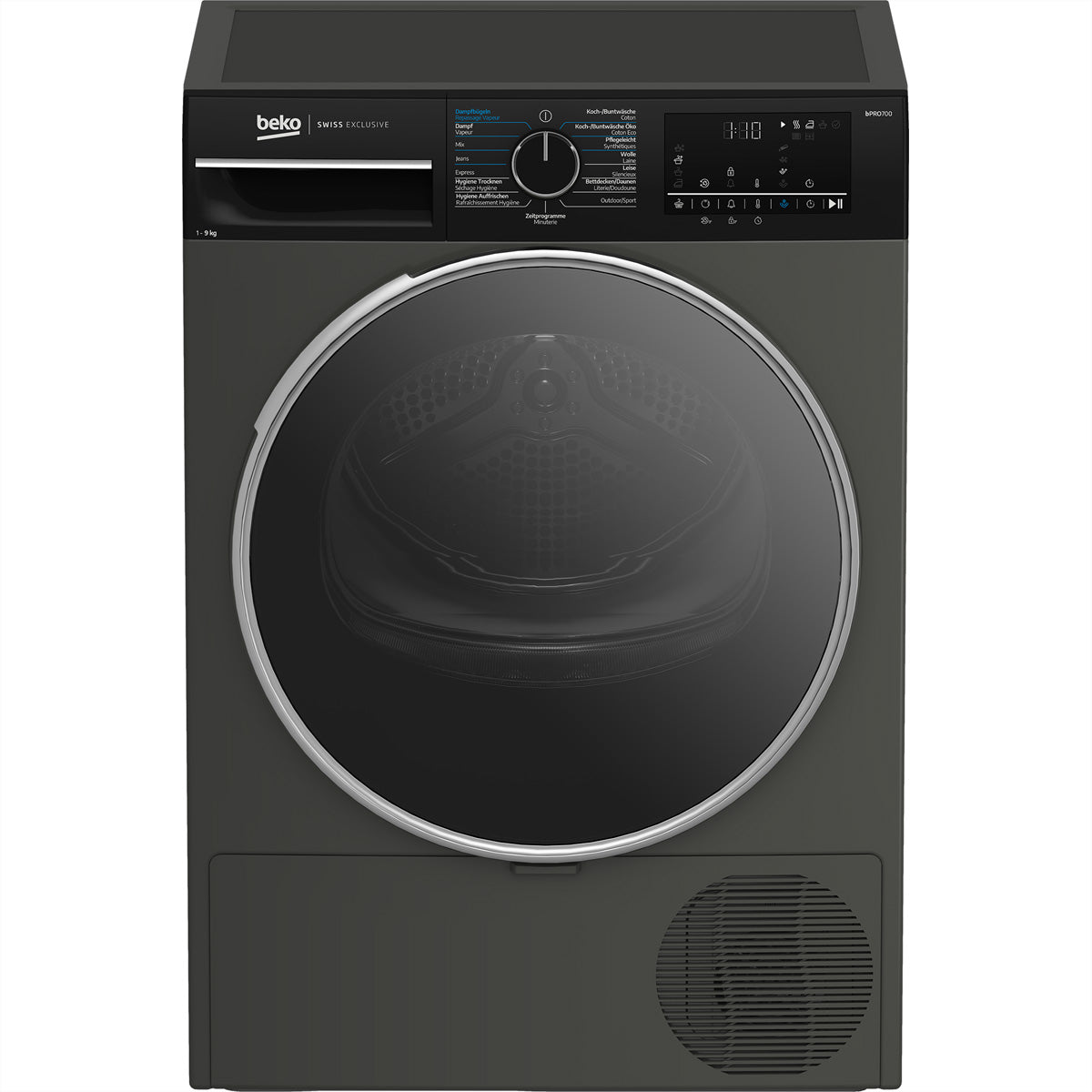 Beko Wäschetrockner TR529 – 9 kg, Wärmepumpe, Grau, 598 × 672 × 846 mm