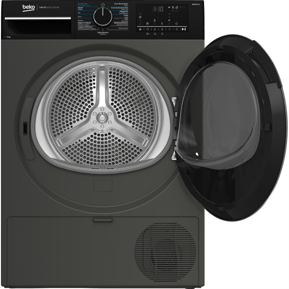 Beko Wäschetrockner TR529 – 9 kg, Wärmepumpe, Grau, 598 × 672 × 846 mm