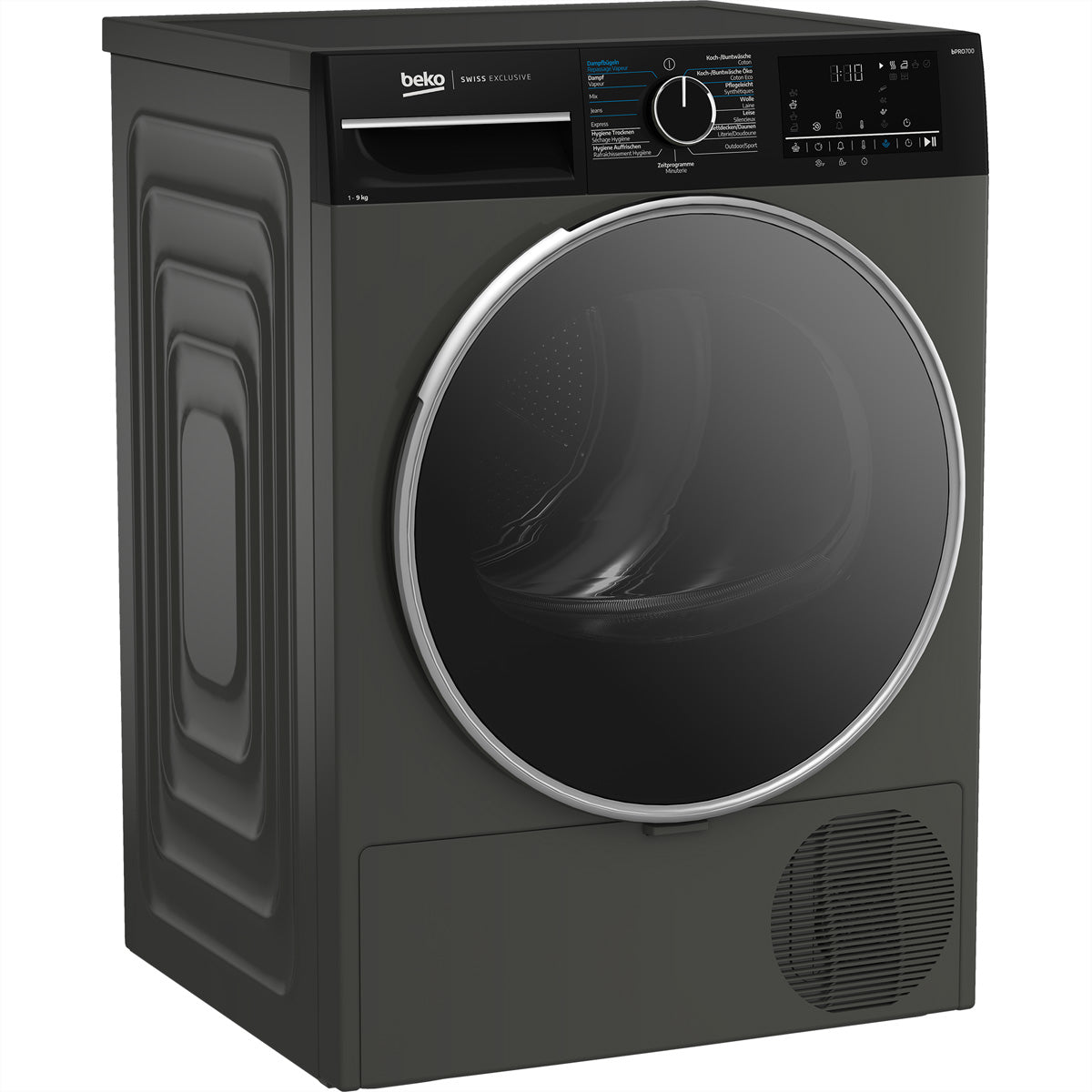 Beko Wäschetrockner TR529 – 9 kg, Wärmepumpe, Grau, 598 × 672 × 846 mm