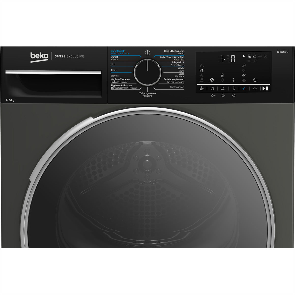 Beko Wäschetrockner TR529 – 9 kg, Wärmepumpe, Grau, 598 × 672 × 846 mm