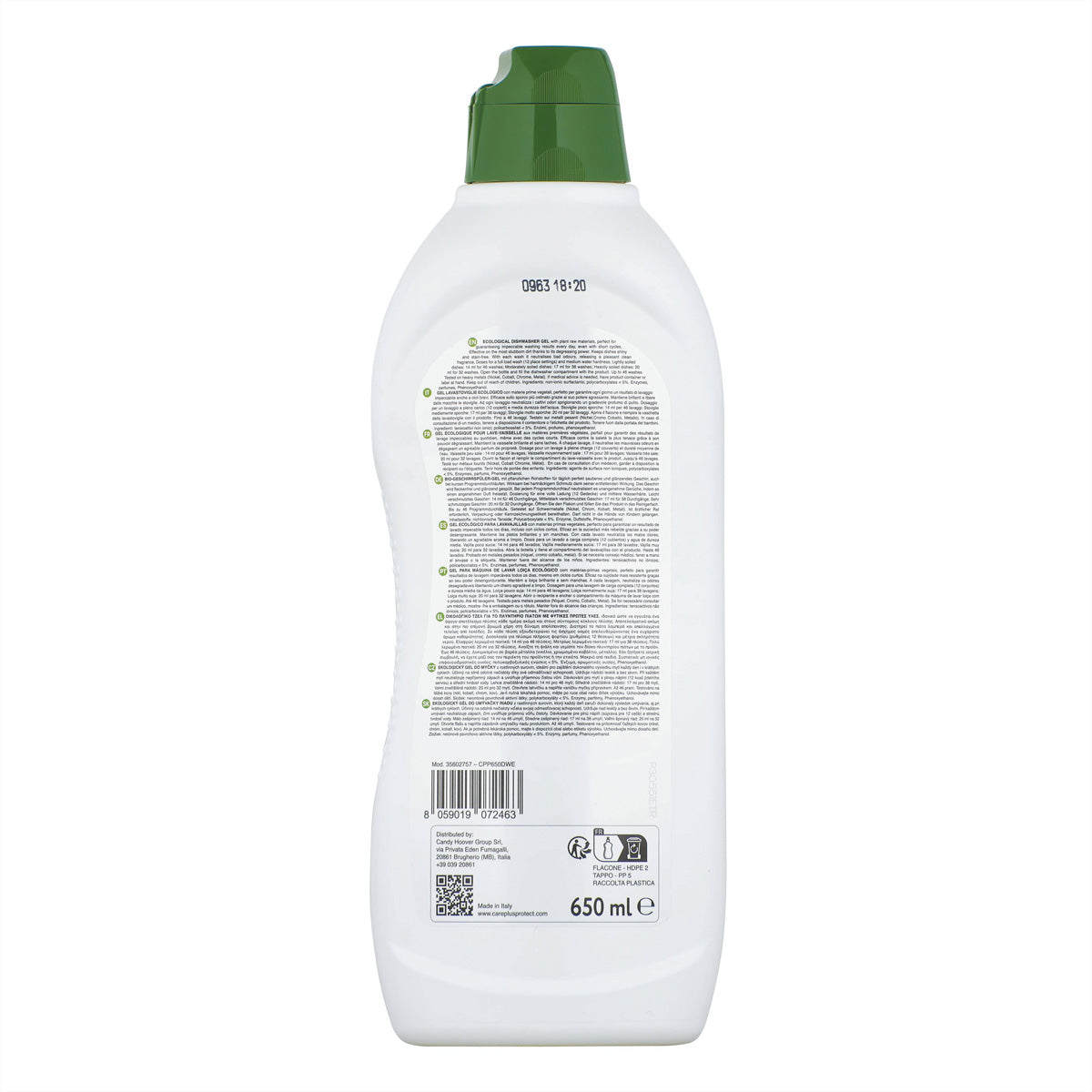 Care + Protect CarePlus Protect ECO+ Spülmaschinengel All-in-1 – 650 ml