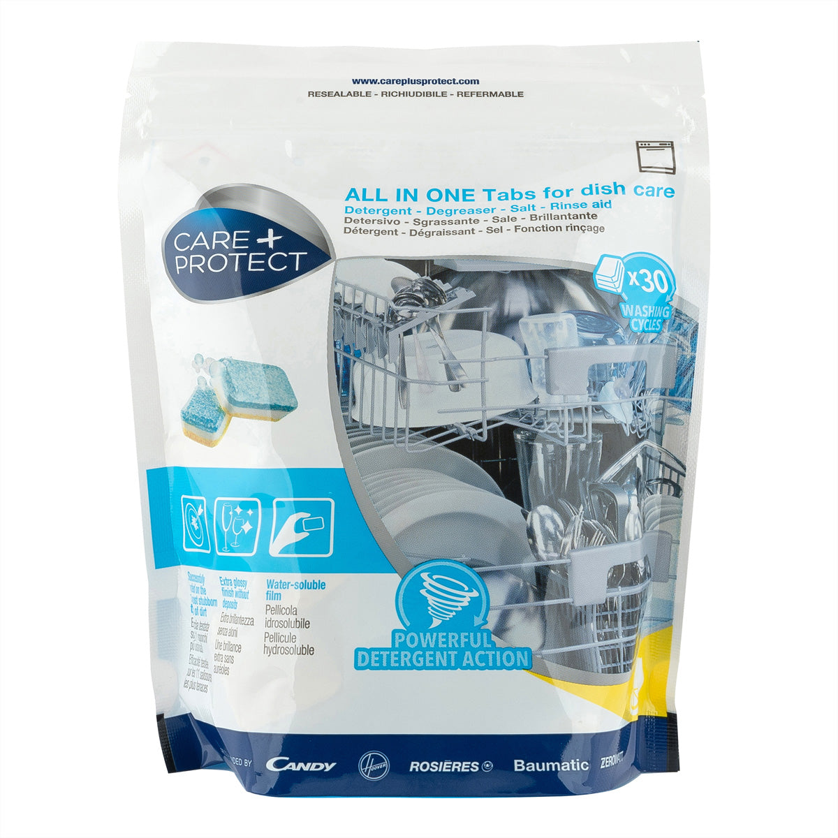 Care + Protect CarePlus Protect Spülmaschinentabs All-in-1 – Zitrone, 30 Tabs