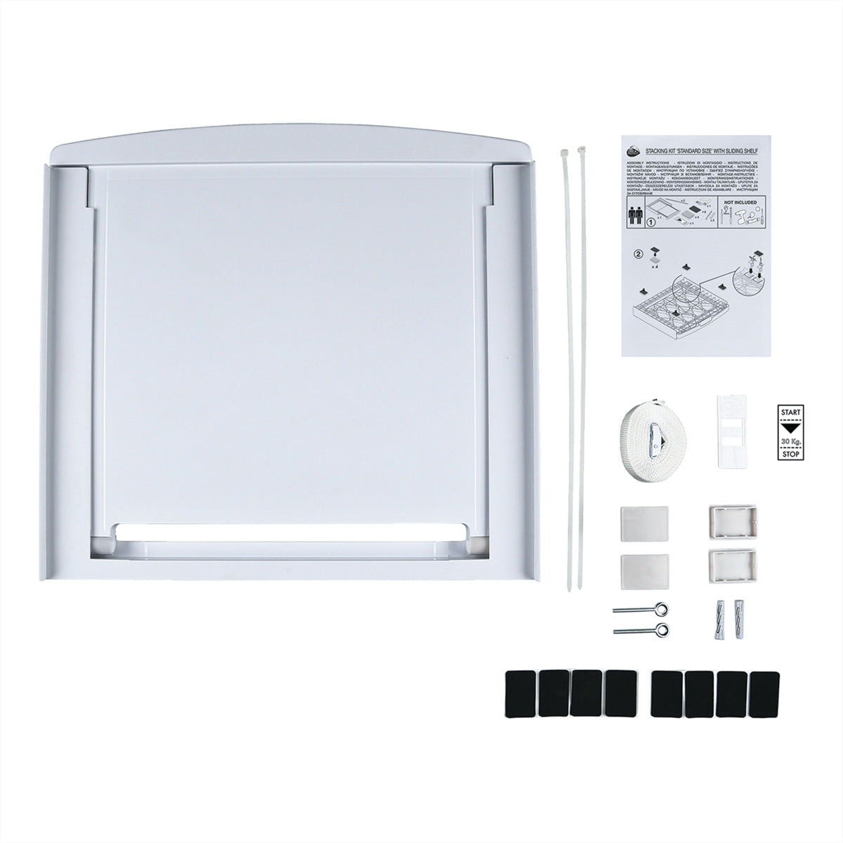 Care + Protect CarePlus Protect Stapelset Universal – weiss – für Geräte mit Tiefe 470–620 mm – 567 × 619 × 92 mm