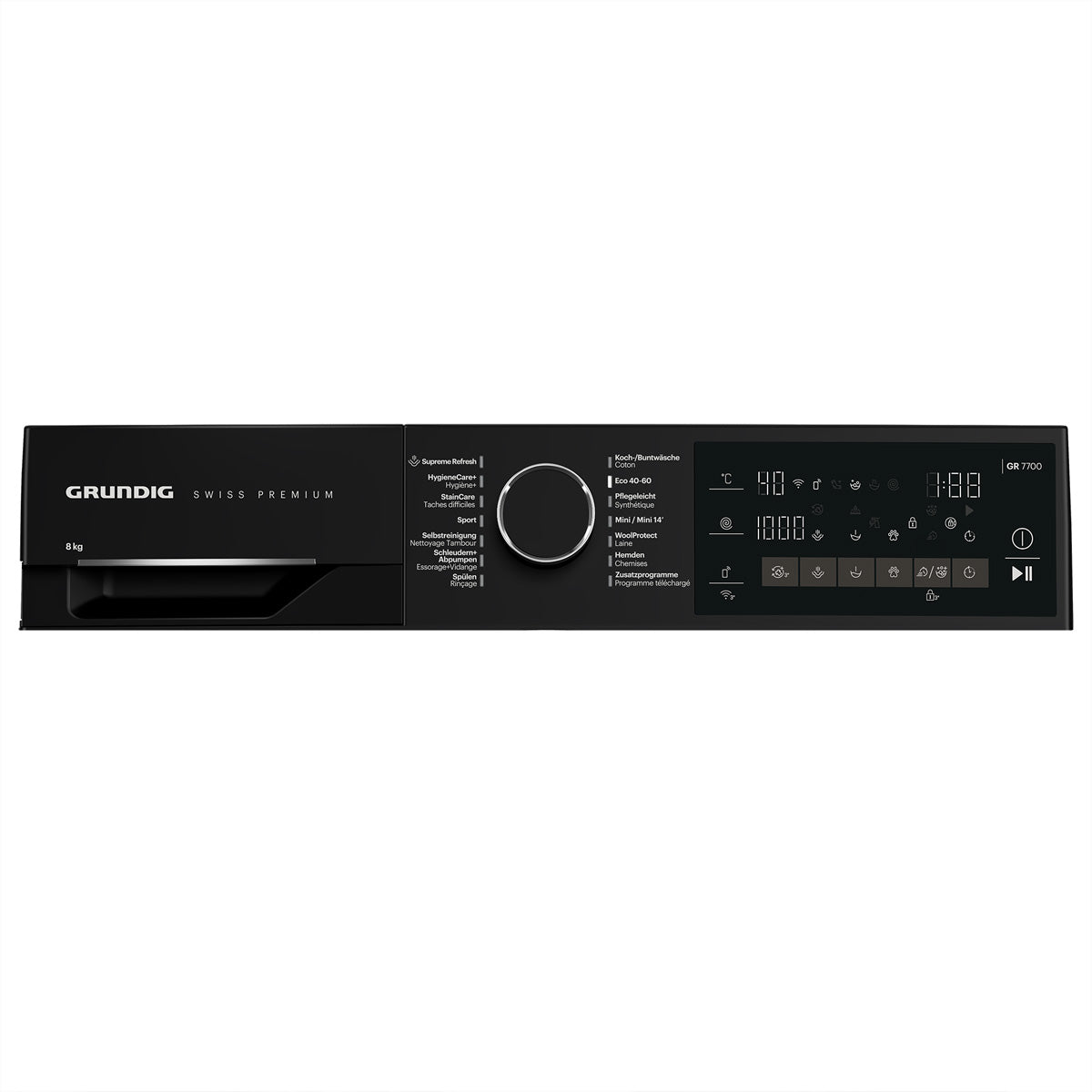 Grundig Waschmaschine Frontlader, WM5100, Weiss, 8 kg, 1400 U/min, Energieklasse A