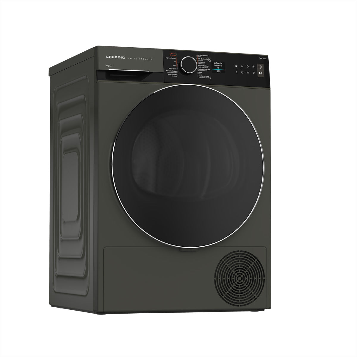 Grundig Wäschetrockner, GTR9100, 59,8 cm × 65,3 cm × 84,6 cm, Grau, 9 kg, A+++ – 1 Stück