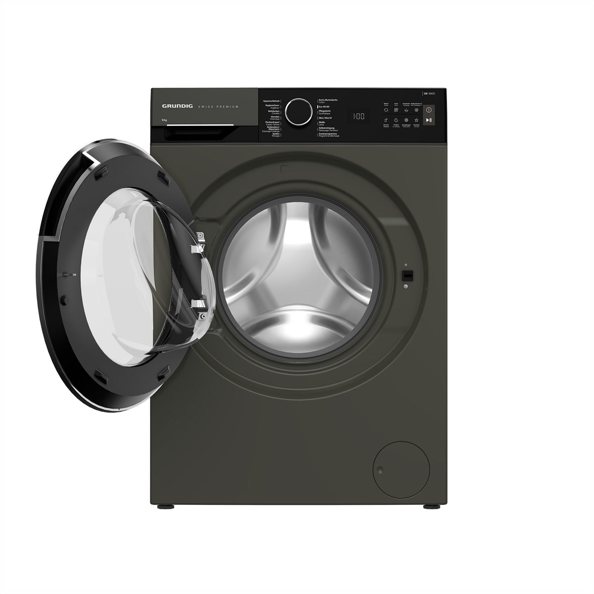 Grundig Waschmaschine GWM9100 – 9 kg, 1400 U/min, Invertermotor & HomeWhiz (Wi‑Fi) – grau