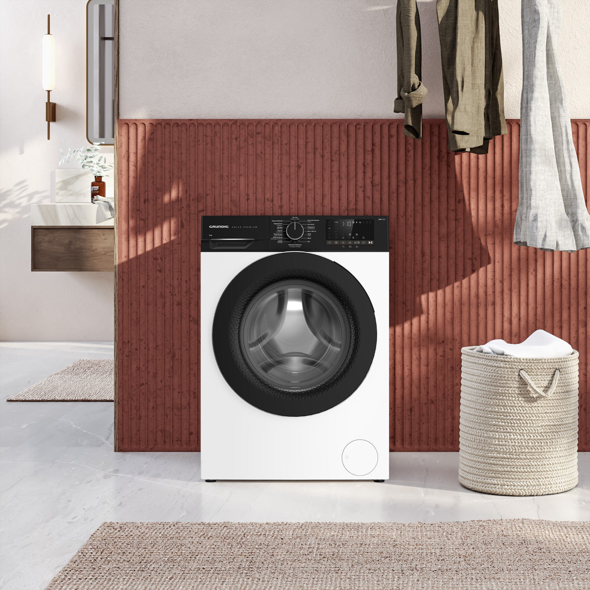 Grundig Waschmaschine GWM4100 – 8 kg, 1400 U/min, Energieklasse A, Inverter-Motor – weiss