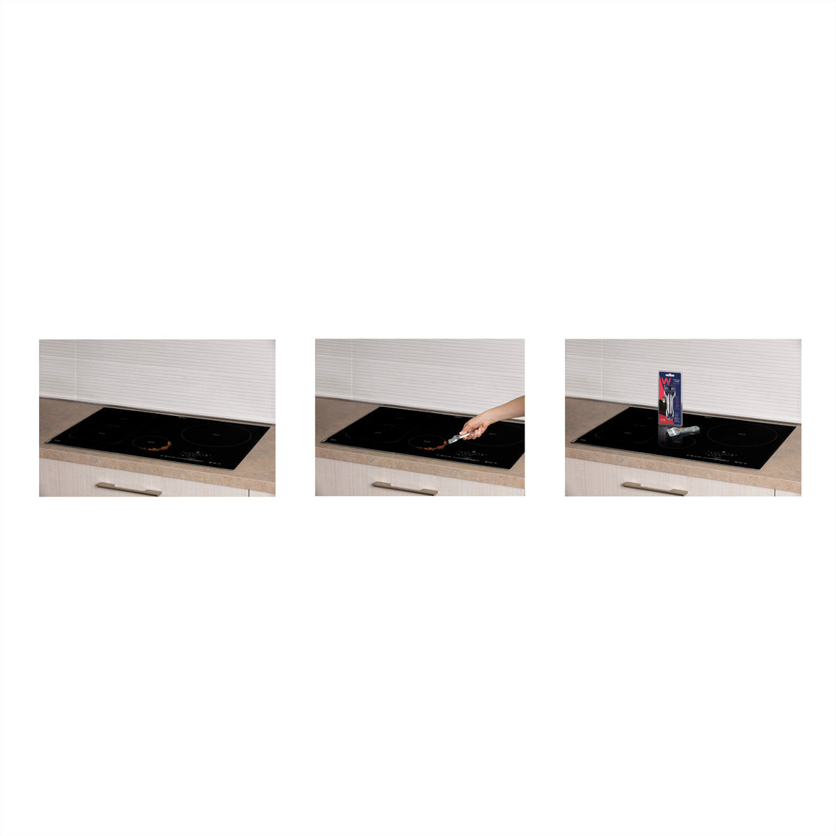 Wpro Schaber SCR300 – Stahlklinge, 0,5 × 4,2 × 9,0 cm, für Keramik, Induktion
