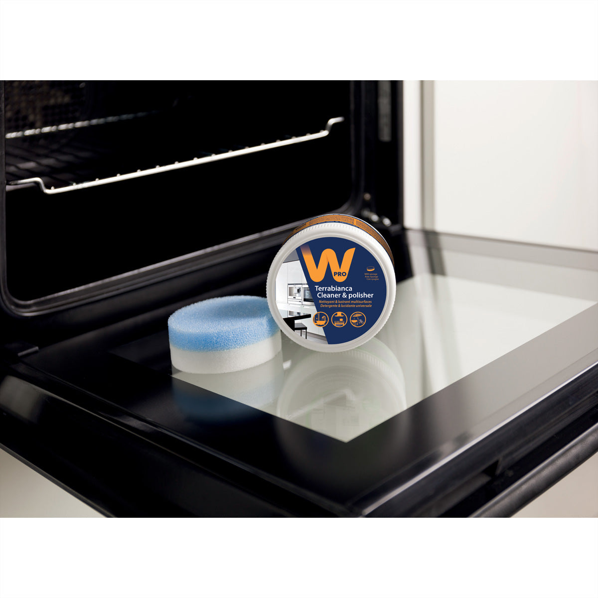 Wpro Terrabianca UNC501 Putzstein – für Edelstahl, Keramik, Glas – Zitrone – 250 g, 1 Stk.