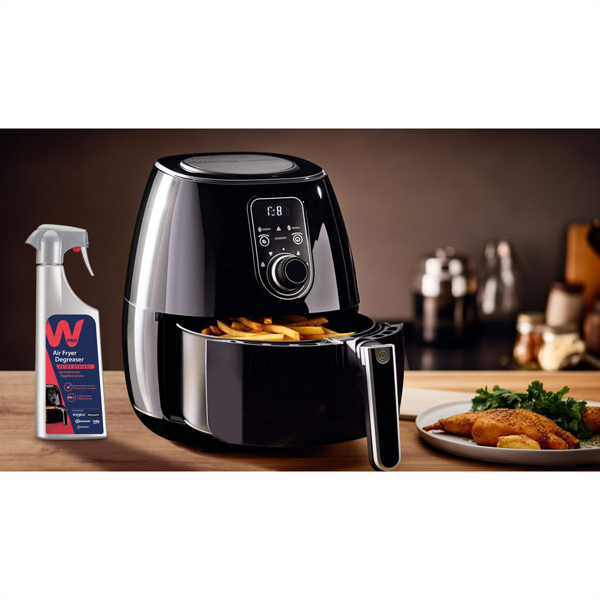 Wpro DFA100 Backofen- & Grillreiniger für Airfryer/Fritteusen – Spray