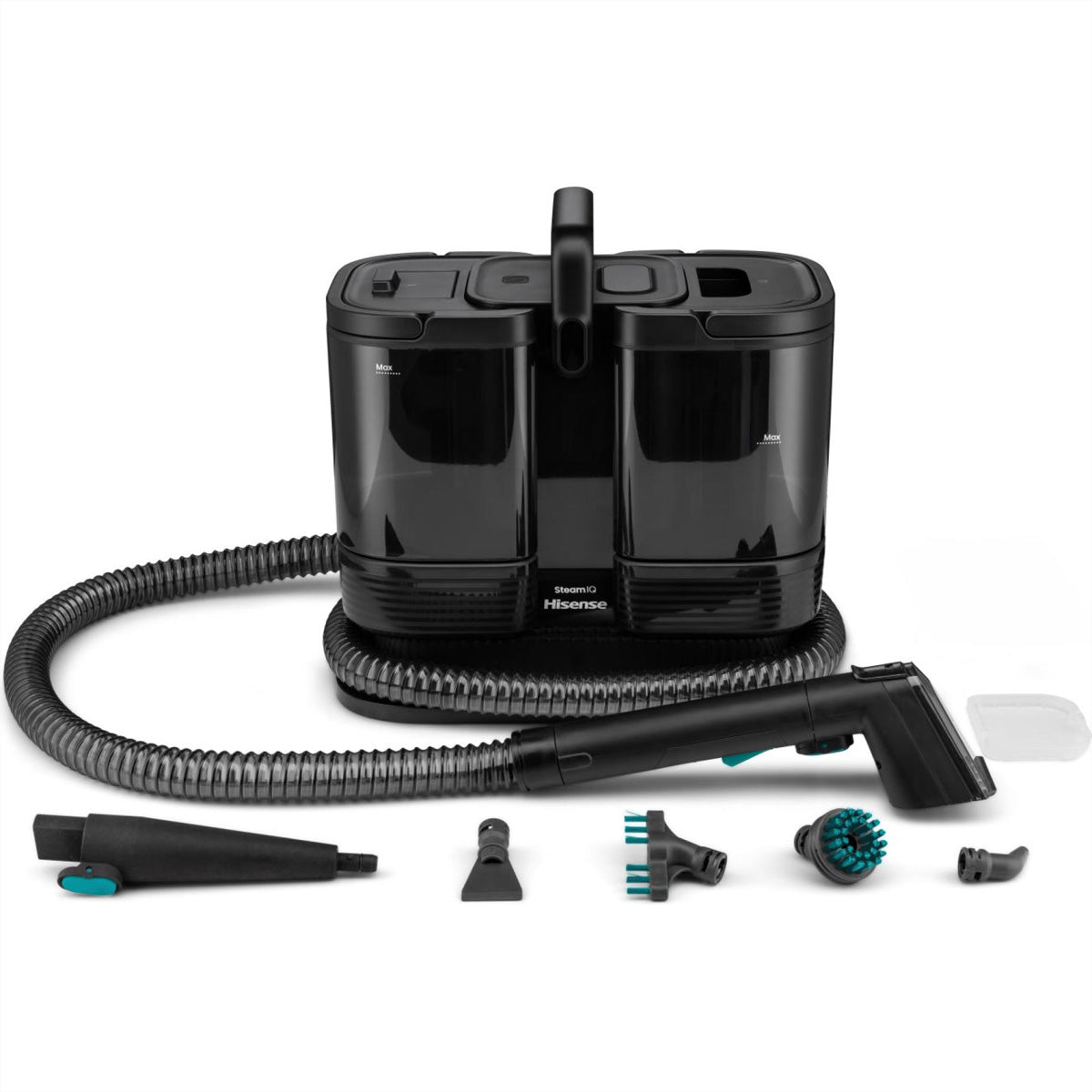 Hisense Dampfreiniger HSSC07A – 1,8 l – Schwarz – 30,3 × 24,1 × 33,2 cm