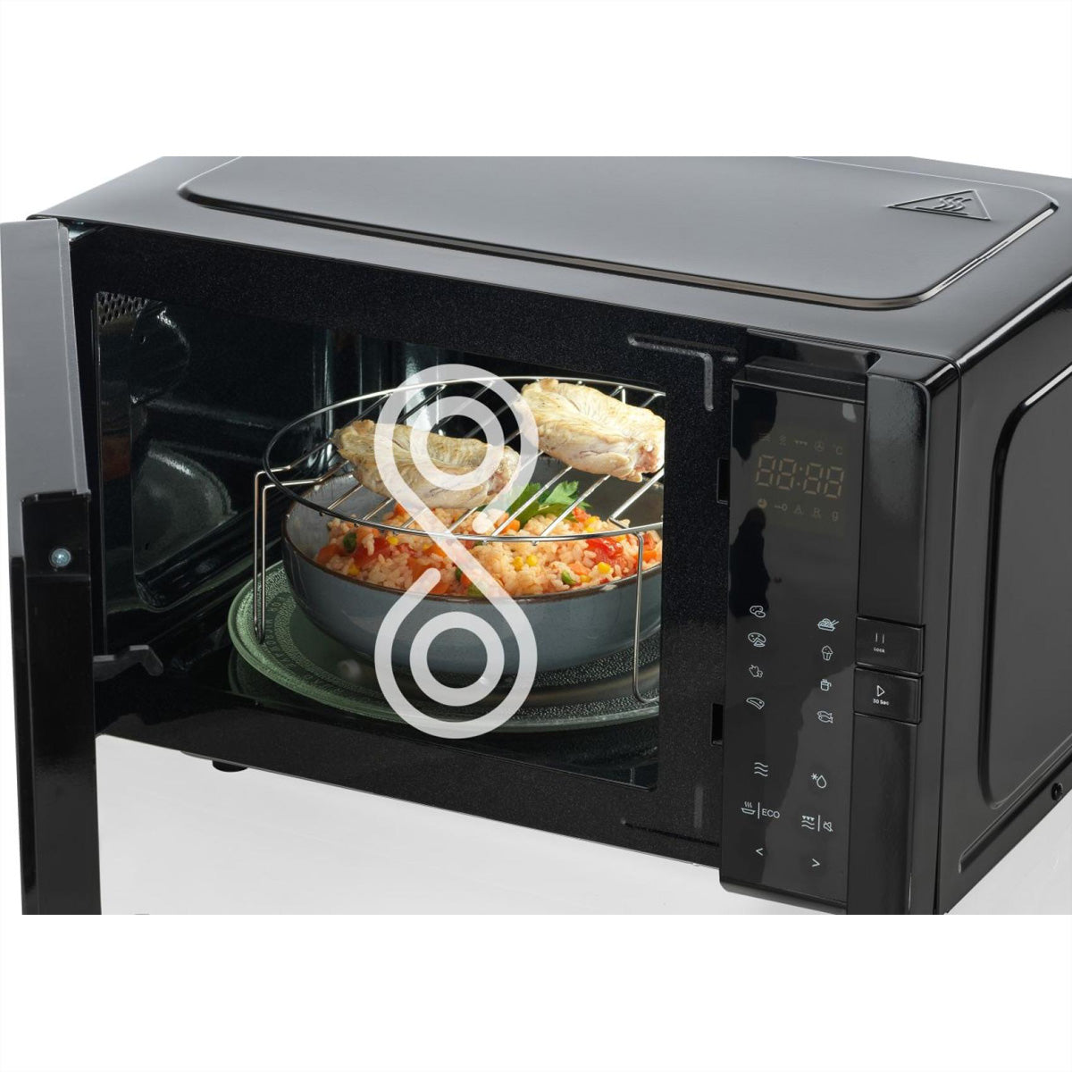 Hisense Grill-Mikrowelle H25MOBS4HGI – 25 l, 900 W – schwarz