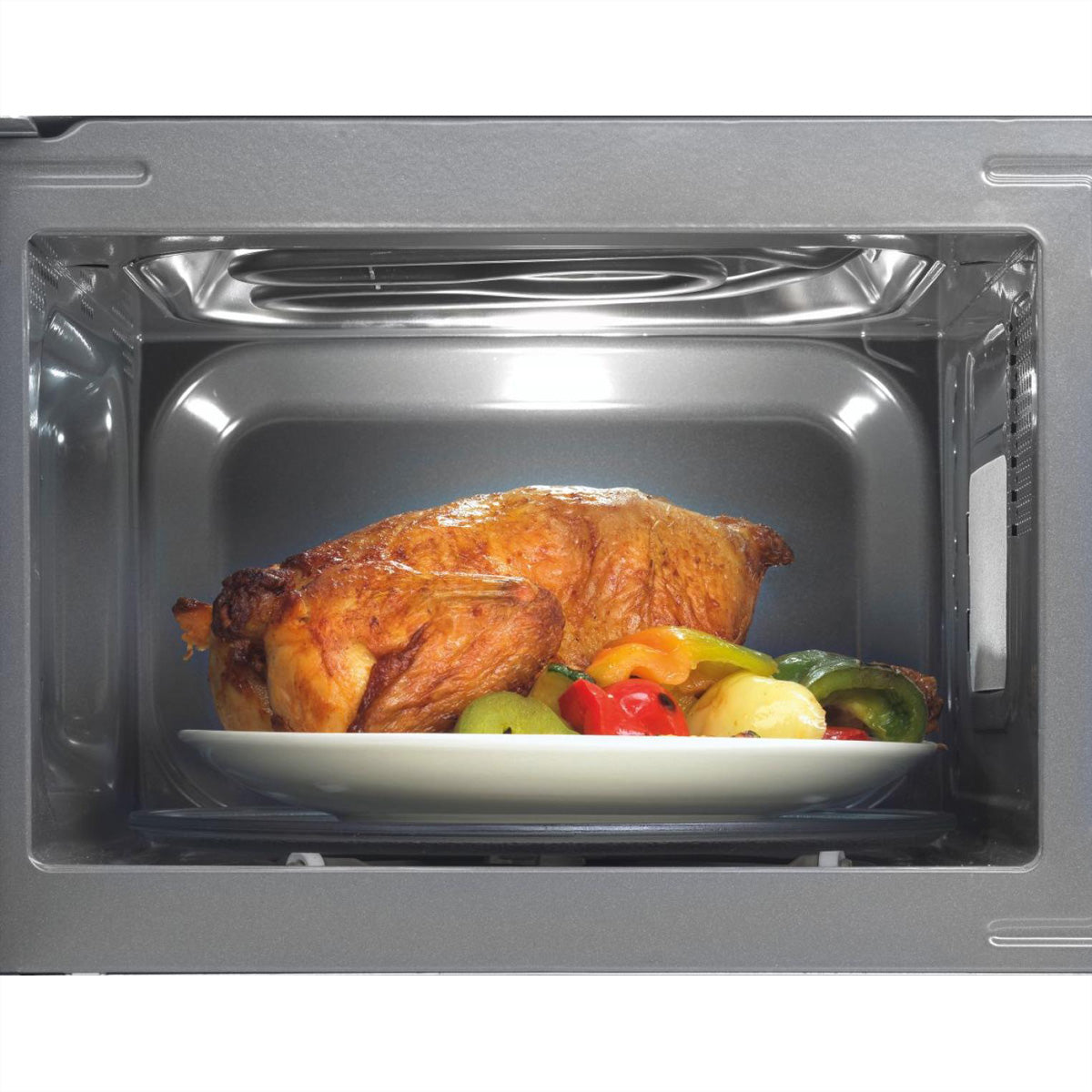 Hisense Kombi-Mikrowelle H20MOMS4HG – 20 l, Grill & Keramikboden, 700 W – Silber